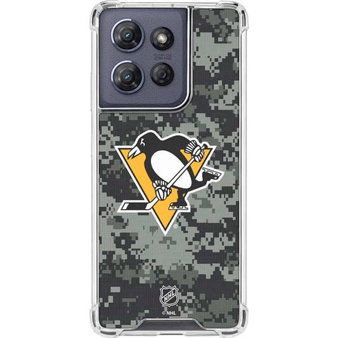 NHL Pittsburgh Penguins Camo Moto G Power 5G (2025) Clear Case